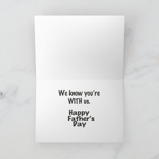 Vermiste vader op Vaderdag Kaart (Binnen)