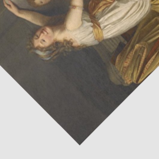 Vermoed zelfportret van Adele Romany Tissuepapier (Detail)