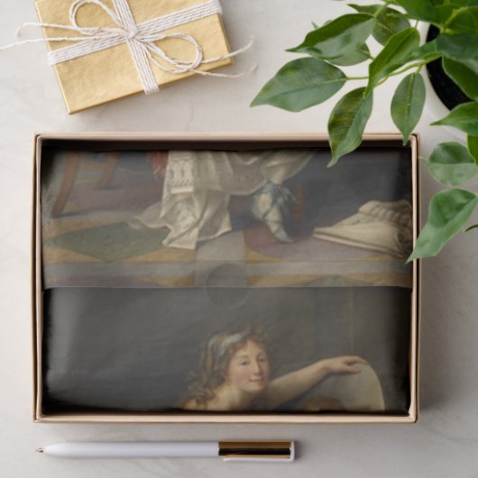 Vermoed zelfportret van Adele Romany Tissuepapier (Geschenk)