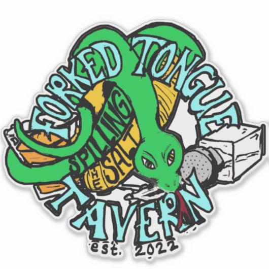 Vermoede Tongue Tavern Aangepaste afsnijding vinyl Sticker (Voorkant)