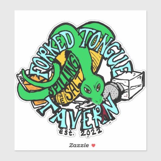 Vermoede Tongue Tavern Aangepaste afsnijding vinyl Sticker (Vel)