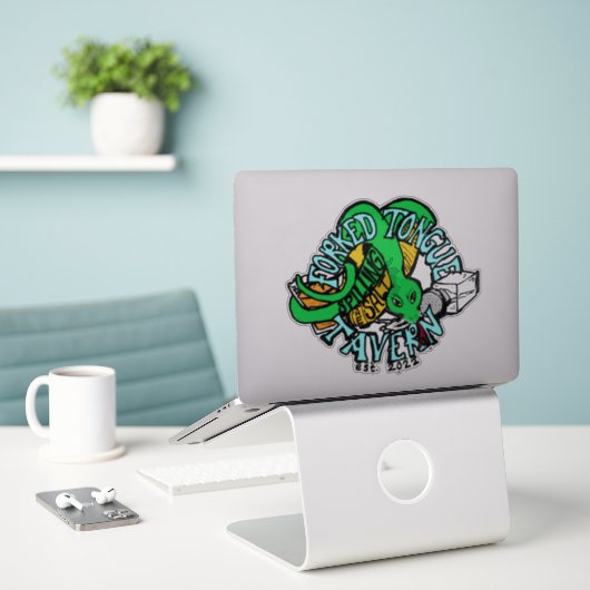 Vermoede Tongue Tavern Aangepaste afsnijding vinyl Sticker (Laptop op bureau)