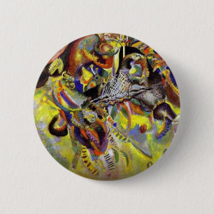 Vermoedelijk Abstract schilderen door Kandinsky Ronde Button 5,7 Cm
