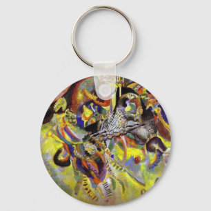 Vermoedelijk Abstract schilderen door Kandinsky Sleutelhanger