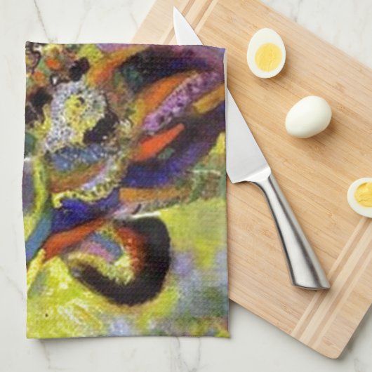 Vermoedelijk Abstract schilderen door Kandinsky Theedoek (Quarter Fold)