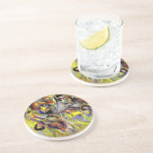 Vermoedelijk Abstract schilderen door Kandinsky Zandsteen Onderzetter (Zijkant)