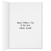 Vermoedelijk als moeder grappig Moederdag Wenskaar (Binnen (Rechts))