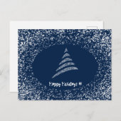 Vermoedelijk artistieke kerstboomfeestdag met mono feestdagenkaart (Voorkant / Achterkant)