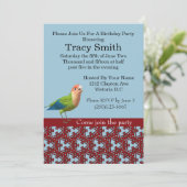 Vermoedelijk Cockatiels Birthday Uitnodiging (Staand voorkant)