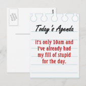 Vermoedelijk met stomme mensen om te gaan briefkaart (Voorkant / Achterkant)