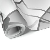 Vermoedelijk monochrome geometrisch neteffect cadeaupapier (Rol Hoek)