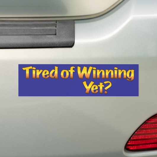 Vermoedelijk van Winning, toch? Bumpersticker (Op auto)