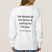 Vermoedelijk voor de rechtvaardige. Zwart-witmoder Trui (Achterkant)