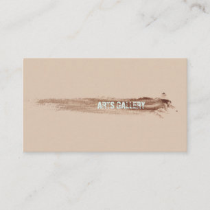 Vermoedelijke bruine penseelstreken dragen hand ge visitekaartje