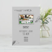 Vermoedelijke grijze penseelstreken tonen handgema kaart (Staand voorkant)