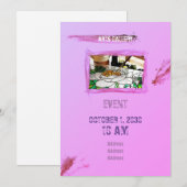 Vermoedelijke roze penseelstreken tonen handgemaak kaart (Voorkant / Achterkant)