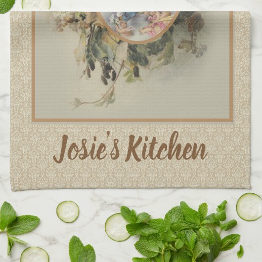 Vermoeden Maagd Mary Floral Theedoek (Gevouwen)