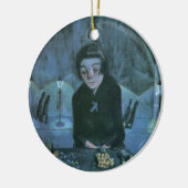 Vermoeid Bloemenmeisje (door Walter Gramatté) Keramisch Ornament (Links)