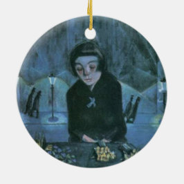 Vermoeid Bloemenmeisje (door Walter Gramatté) Keramisch Ornament