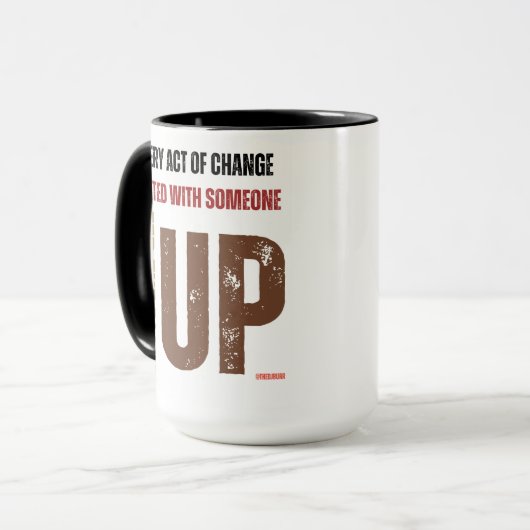 Vermoeid en ontslagen Mok (Voorkant links)