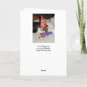 Vermoeid Kat in Pet Verjaardag Kaart (Achterkant)