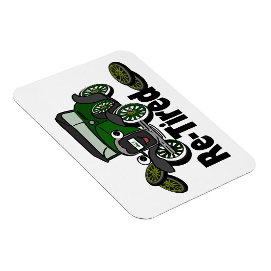 Vermoeide Antiek auto Humor Magneet (Rechterzijde)