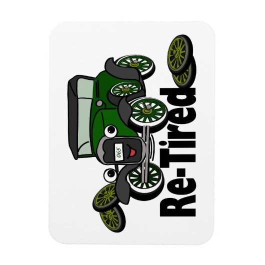 Vermoeide Antiek auto Humor Magneet (Verticaal)