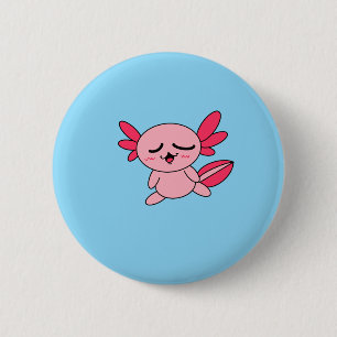 Vermoeide Axolotl Knop Ronde Button 5,7 Cm
