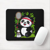 Vermoeide Badminton Panda - Grappige Cute Shuttle Muismat (Met muis)