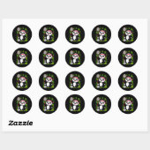 Vermoeide Badminton Panda - Grappige Cute Shuttle Ronde Sticker (Vel)