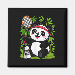 Vermoeide Badminton Panda - Grappige Mopshagedis S Magneet