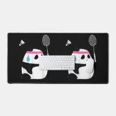 Vermoeide badmintonpanda grappig schattig bureaumat (Keyboard & Muis)