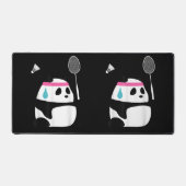 Vermoeide badmintonpanda grappig schattig bureaumat (Voorkant)