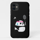 Vermoeide badmintonpanda grappig schattig Case-Mate iPhone case (Achterkant)