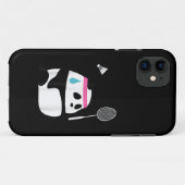Vermoeide badmintonpanda grappig schattig Case-Mate iPhone case (Achterkant (horizontaal))