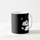 Vermoeide badmintonpanda grappig schattig koffiemok (Voorkant rechts)