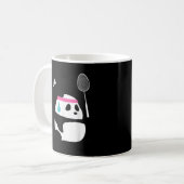 Vermoeide badmintonpanda grappig schattig koffiemok (Voorkant links)