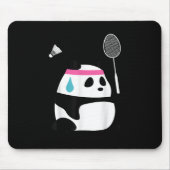 Vermoeide badmintonpanda grappig schattig muismat (Voorkant)