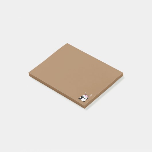Vermoeide badmintonpanda grappig schattig post-it® notes (Schuin)
