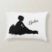 Vermoeide Ballerina Persoonlijk met Naam Accent Kussen (Achterkant)