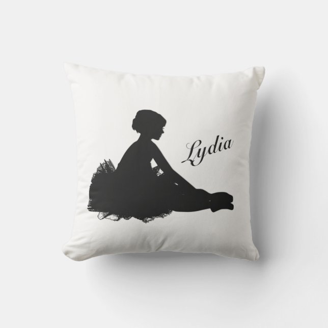 Vermoeide Ballerina Persoonlijk met Naam Buitenkussen (Voorkant)