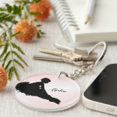 Vermoeide Ballerina Persoonlijk met Naam Roze Sleutelhanger (Voorkant Rechts)
