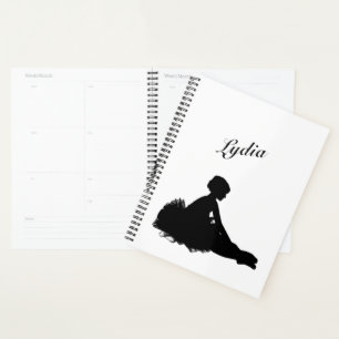 Vermoeide Ballerina Persoonlijke Notebook met Naam Planner