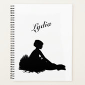 Vermoeide Ballerina Persoonlijke Notebook met Naam Planner (Voorkant)