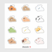 Vermoeide dieren sticker (Vel)