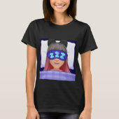 Vermoeide en slaperige lotus t-shirt (Voorkant)