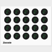 Vermoeide Kapper Club Skelet Kapper Kapsalon  Ronde Sticker (Vel)