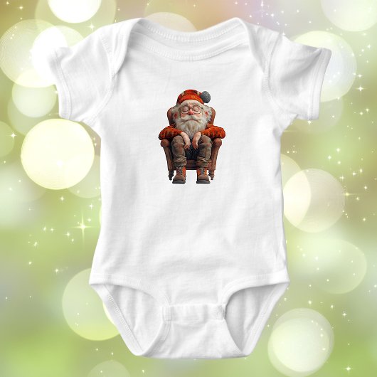Vermoeide Kerstman 2 Baby Bodypakje Romper