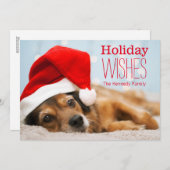 Vermoeide Kerstman Feestdagenkaart (Voorkant / Achterkant)