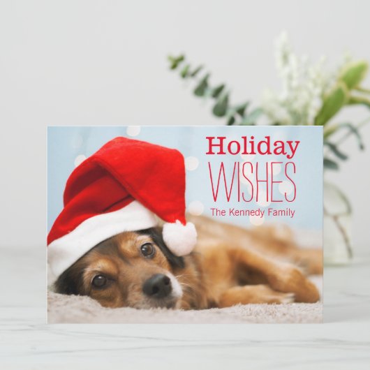 Vermoeide Kerstman Feestdagenkaart (Staand voorkant)